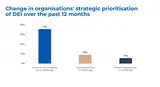 Change in organisations' strategic prioritisation of DEI over the past 12 months